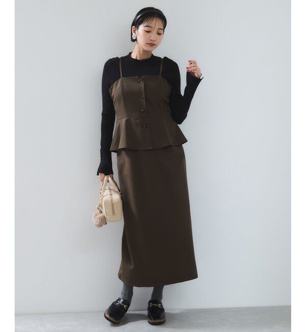 VIS「ビスチェドッキングライクキャミワンピース」|ワンピース|