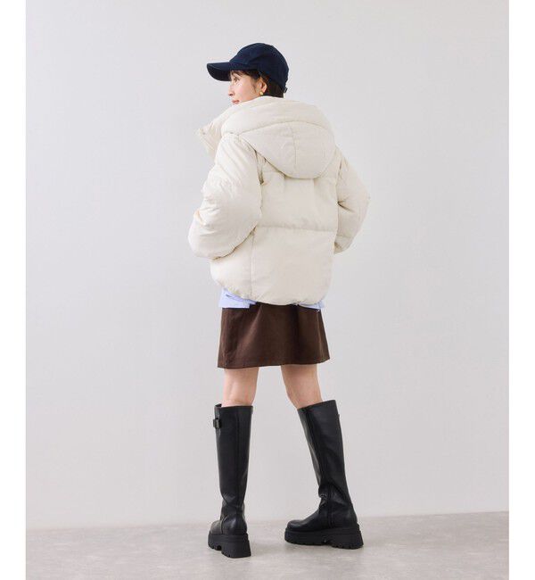 VIS「【アウター総選挙3位】フード取り外し可能軽量ダウンブルゾン/2WAY・撥水加工」|ダウン|