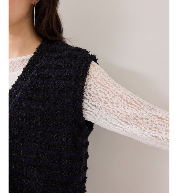 VIS「ツイードニットベスト/イージーケア」|ベスト・ジレ|