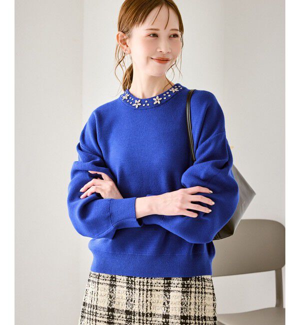 Rope&rsquo;Picnic「ビジューニットプルオーバー」|ニット・セーター|