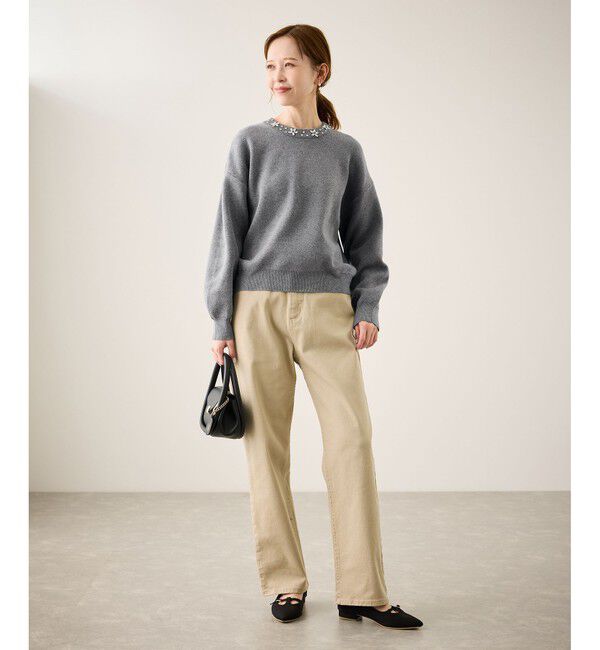 Rope&rsquo;Picnic「ビジューニットプルオーバー」|ニット・セーター|