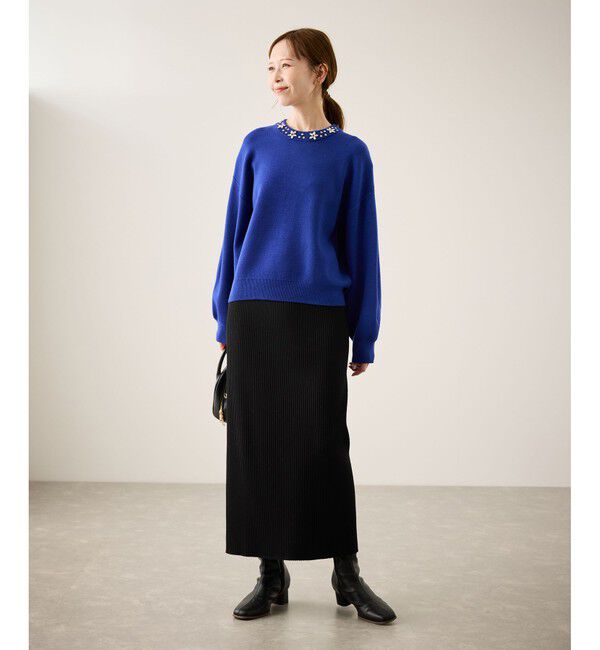 Rope&rsquo;Picnic「ビジューニットプルオーバー」|ニット・セーター|