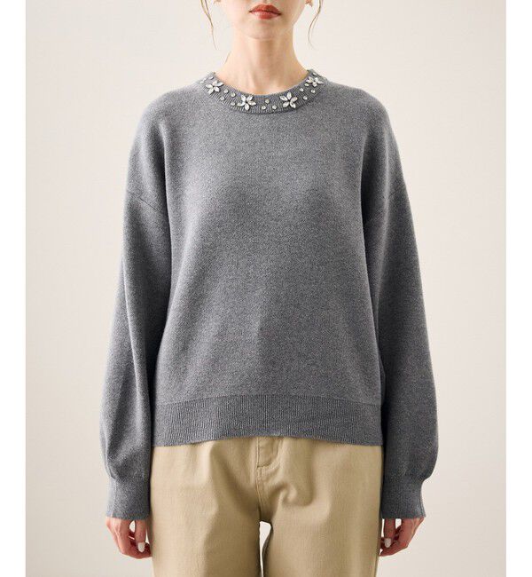 Rope&rsquo;Picnic「ビジューニットプルオーバー」|ニット・セーター|