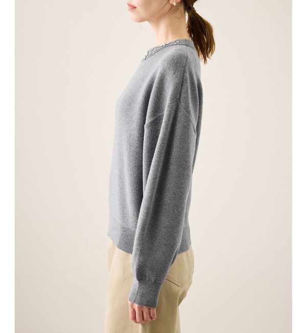 Rope&rsquo;Picnic「ビジューニットプルオーバー」|ニット・セーター|