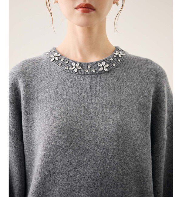 Rope&rsquo;Picnic「ビジューニットプルオーバー」|ニット・セーター|