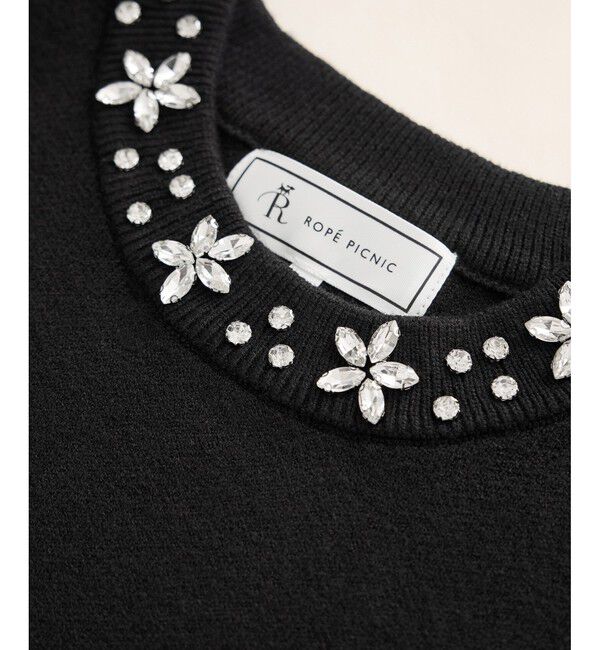 Rope&rsquo;Picnic「ビジューニットプルオーバー」|ニット・セーター|