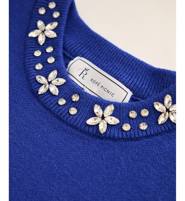 Rope&rsquo;Picnic「ビジューニットプルオーバー」|ニット・セーター|