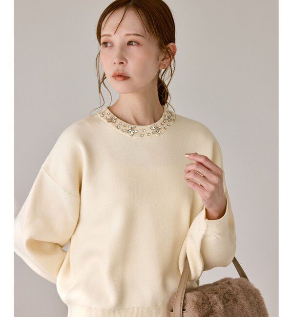 Rope&rsquo;Picnic「ビジューニットプルオーバー」|ニット・セーター|キナリ(16)