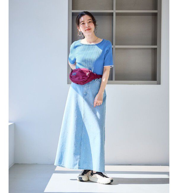 Rope&rsquo;Picnic「シャーベットニット リブハーフスリーブニット/UVケア」|ニット・セーター|