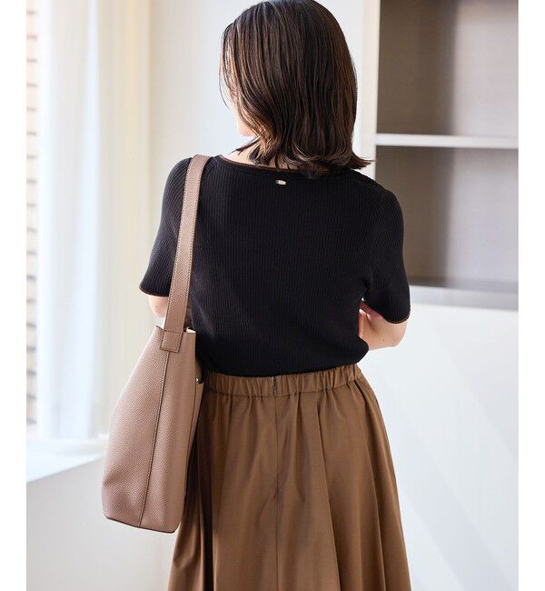 Rope&rsquo;Picnic「シャーベットニット リブハーフスリーブニット/UVケア」|ニット・セーター|