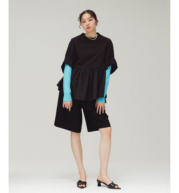 ADAM ET ROPE'「【サステナブル】オックスハーフパンツ」|チノ|