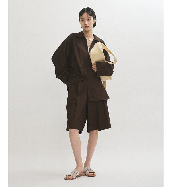 ADAM ET ROPE'「【サステナブル】オックスハーフパンツ」|チノ|