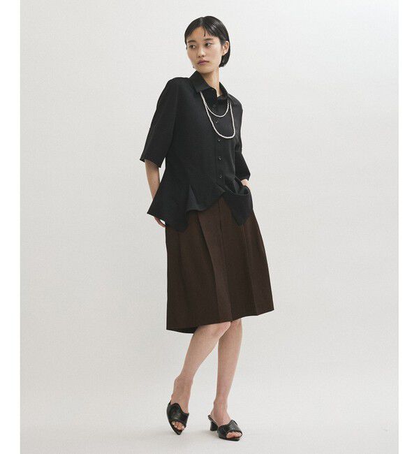 ADAM ET ROPE'「【サステナブル】オックスハーフパンツ」|チノ|