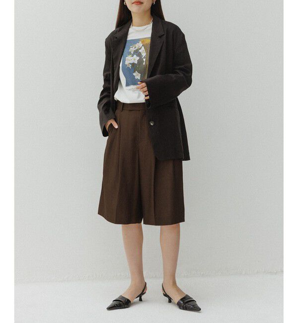 ADAM ET ROPE'「【サステナブル】オックスハーフパンツ」|チノ|