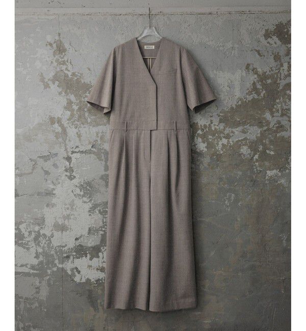 ADAM ET ROPE'「【EMOELLE】ハーフスリーブVネックオールインワン」|オールインワン|