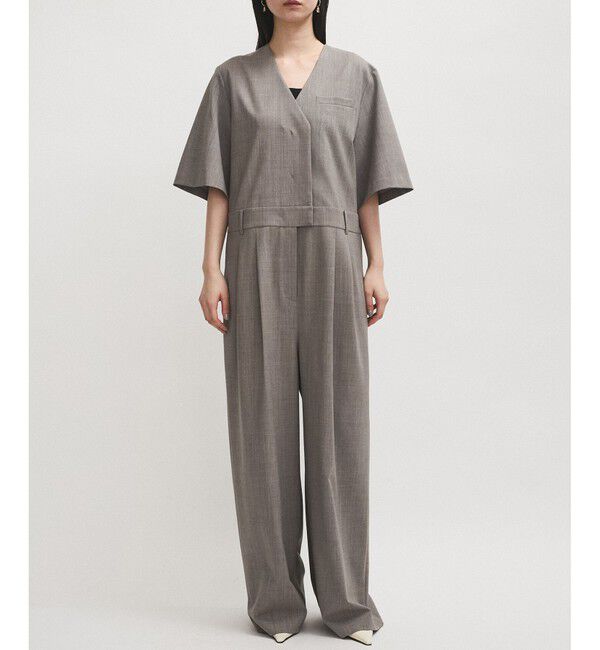 ADAM ET ROPE'「【EMOELLE】ハーフスリーブVネックオールインワン」|オールインワン|