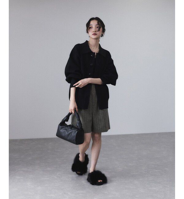 ADAM ET ROPE'「ツイード＆チェックショートパンツ」|チノ|