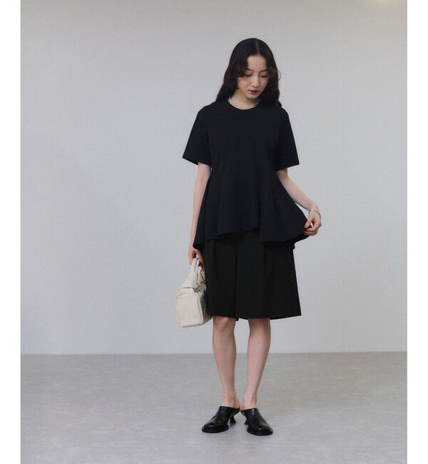 ADAM ET ROPE'「【サステナブル】ソリッド＆ストライプハーフパンツ」|チノ|