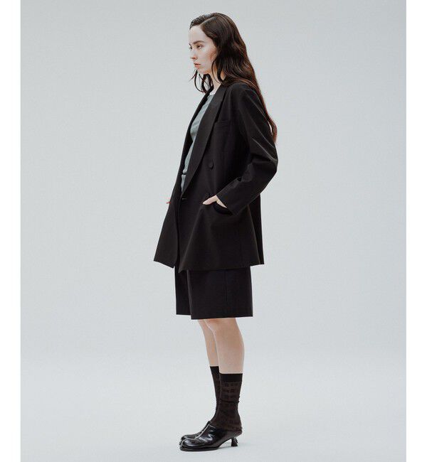 ADAM ET ROPE'「【サステナブル】ソリッド＆ストライプハーフパンツ」|チノ|