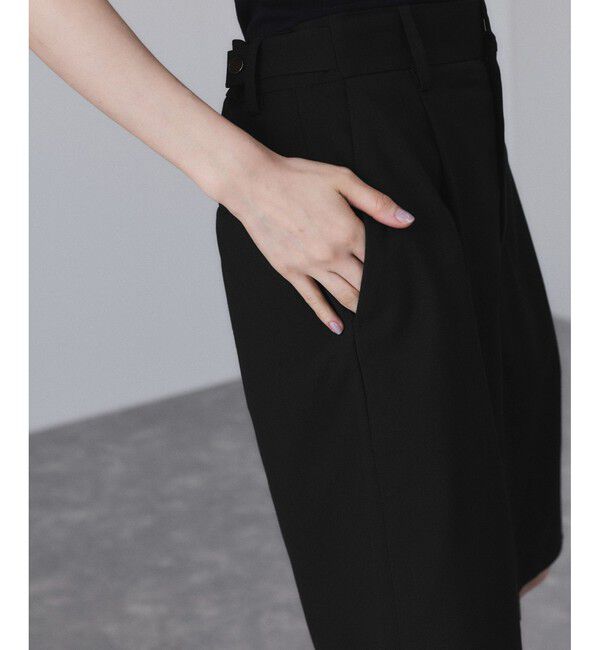 ADAM ET ROPE'「【サステナブル】ソリッド＆ストライプハーフパンツ」|チノ|