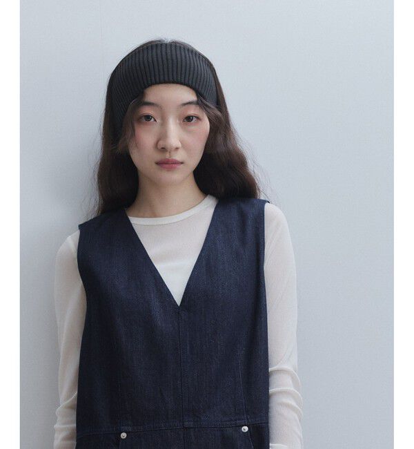 ADAM ET ROPE'「【WEB限定】ボリュームニットターバン」|ヘアバンド|チャコール(06)