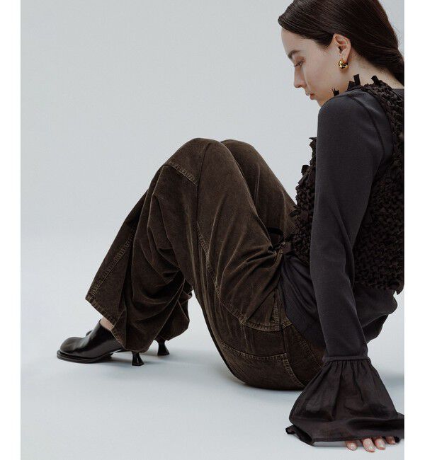 ADAM ET ROPE'「【新色追加】ガーメントダイコーデュロイパンツ」|チノ|