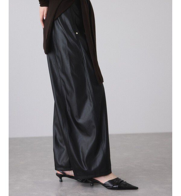 ADAM ET ROPE'「グロスボンディングコクーンパンツ」|チノ|