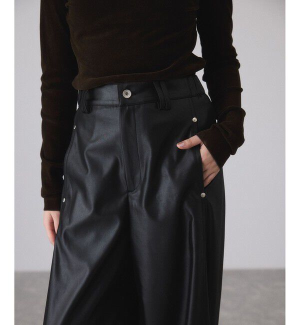 ADAM ET ROPE'「グロスボンディングコクーンパンツ」|チノ|