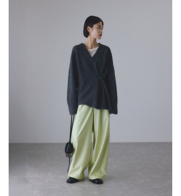 ADAM ET ROPE'「グロスボンディングコクーンパンツ」|チノ|