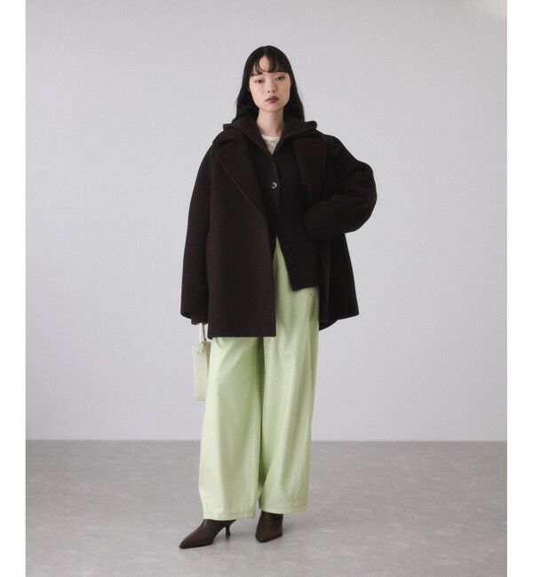 ADAM ET ROPE'「グロスボンディングコクーンパンツ」|チノ|