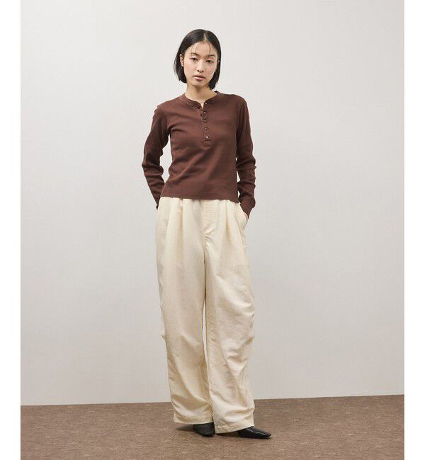 ADAM ET ROPE'「2WAYヘムパラシュートパンツ」|チノ|