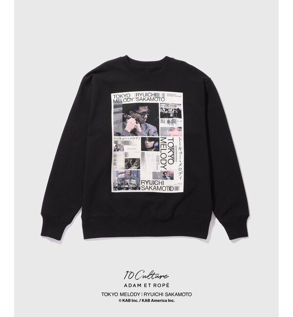 ADAM ET ROPE'「【Tokyo Melody Ryuichi Sakamoto &times; 10Culture / ADAM ET ROPE'】 SWEAT」|スウェット・ジャージ|ブラック(01)