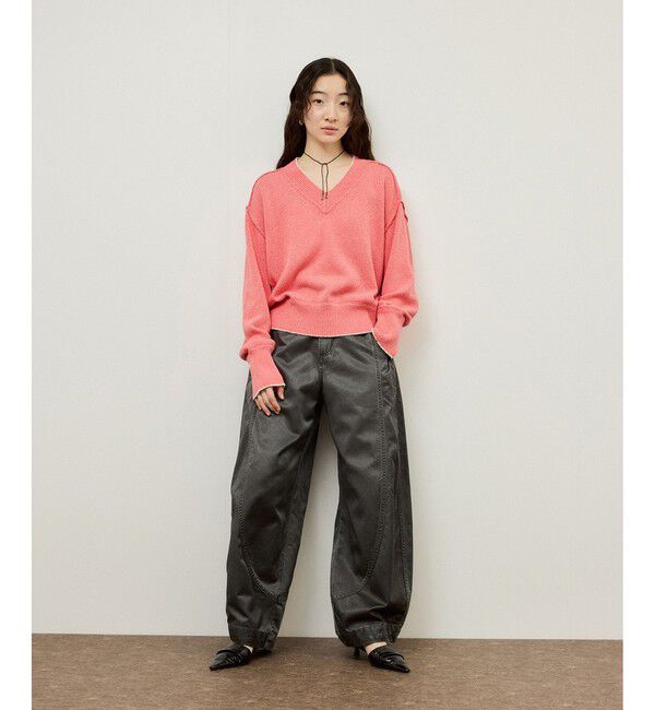 ADAM ET ROPE'「ピグメントダイエッグパンツ」|チノ|