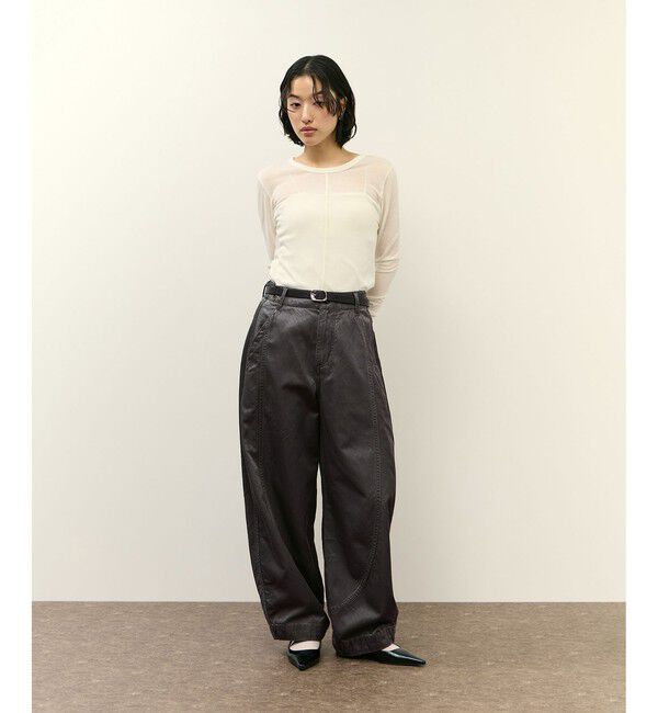 ADAM ET ROPE'「ピグメントダイエッグパンツ」|チノ|