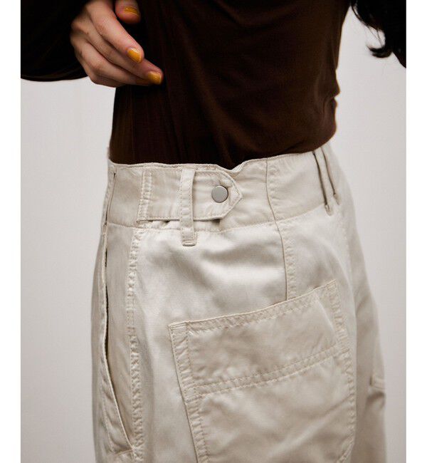 ADAM ET ROPE'「ピグメントダイエッグパンツ」|チノ|