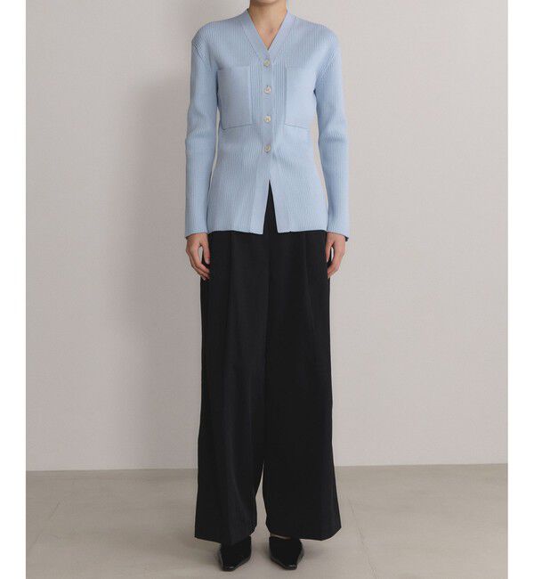 ADAM ET ROPE'「【EMOELLE】バイカラードレスパンツ」|チノ|