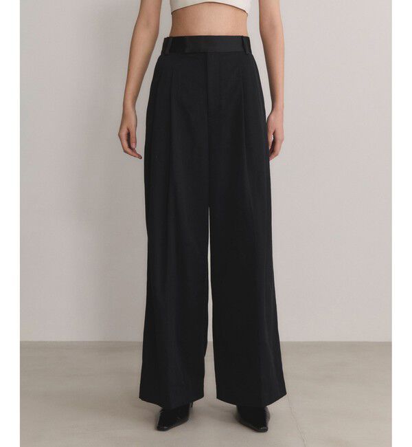 ADAM ET ROPE'「【EMOELLE】バイカラードレスパンツ」|チノ|