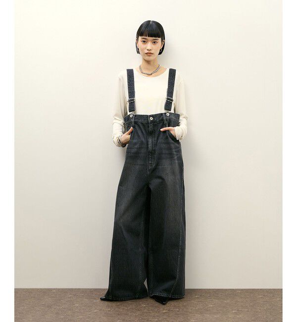 ADAM ET ROPE'「【サステナブル】2WAYデニムサロペット」|オールインワン|