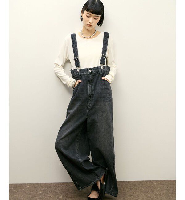 ADAM ET ROPE'「【サステナブル】2WAYデニムサロペット」|オールインワン|