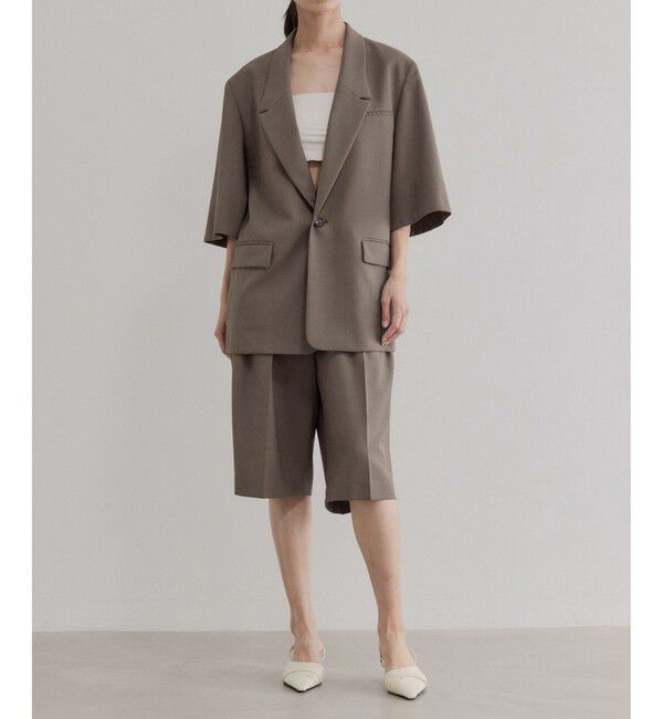 ADAM ET ROPE'「 【EMOELLE】ハーフパンツ」|チノ|