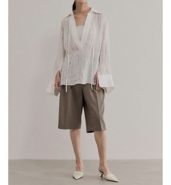 ADAM ET ROPE'「 【EMOELLE】ハーフパンツ」|チノ|