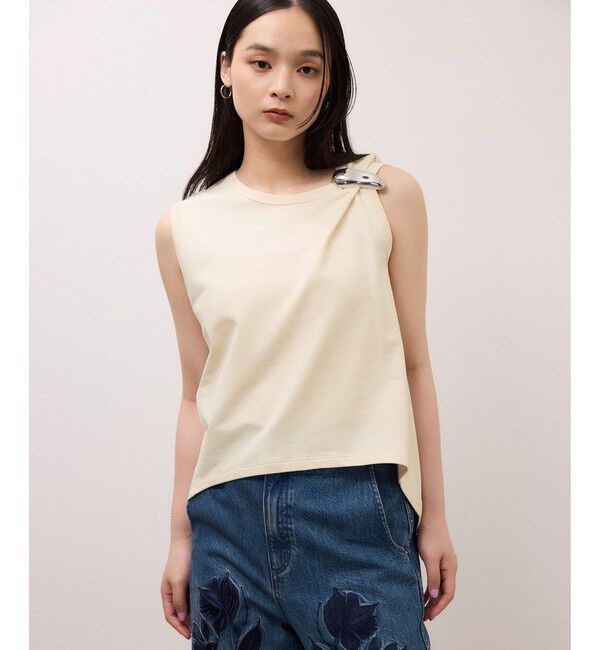 ADAM ET ROPE'「ブローチ付ノースリーブトップス」|タンクトップ|キナリ(16)