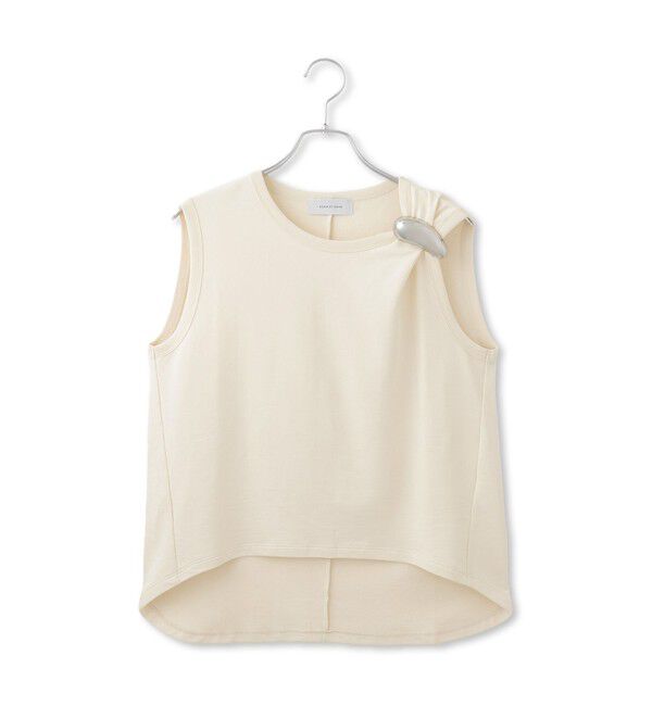 ADAM ET ROPE'「ブローチ付ノースリーブトップス」|タンクトップ|