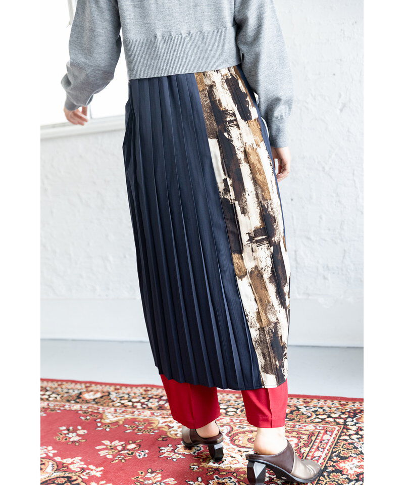  「2WAYバックプリーツニットカーディガン」|ワンピース|