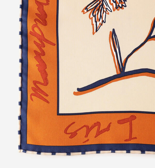  「manipuri | シルクスカーフ フローラ 65&times;65 WOMEN」|バンダナ・スカーフ|