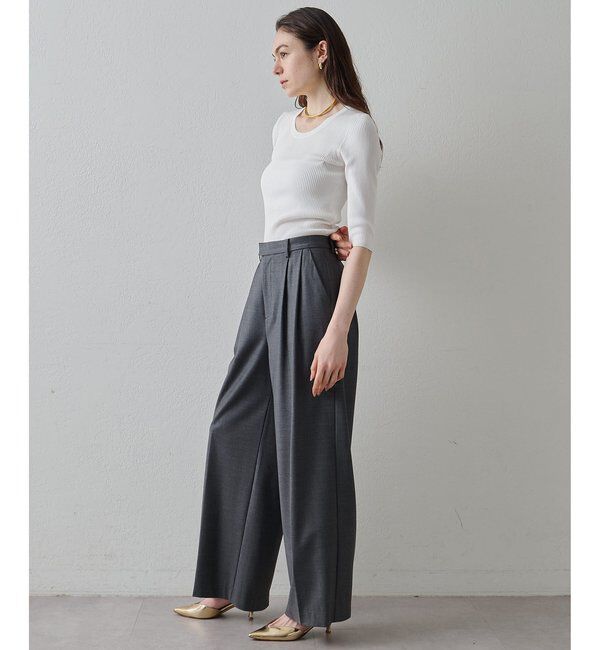 Drawing Numbers「【Drawing Numbers】リブハーフスリーブニット」|ニット・セーター|