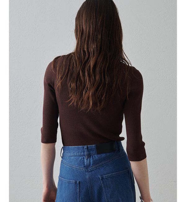 Drawing Numbers「【Drawing Numbers】リブハーフスリーブニット」|ニット・セーター|