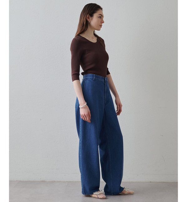 Drawing Numbers「【Drawing Numbers】リブハーフスリーブニット」|ニット・セーター|