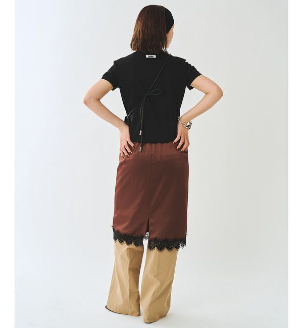  「＜WEB限定＞【Nuition】サテンレーススカート」|スカート|