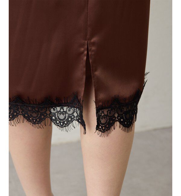  「＜WEB限定＞【Nuition】サテンレーススカート」|スカート|